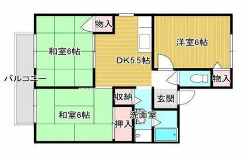 アネックス津和1番館【2階】の間取り