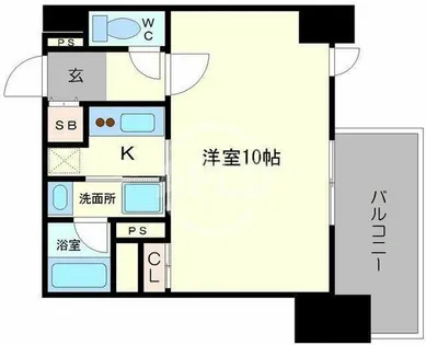コンフォリア北浜【9階】の間取り