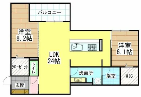福岡県北九州市八幡東区西本町2丁目【アパート】の間取り
