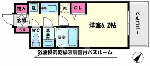 エステムコートディアシティWEST【1階】の間取り