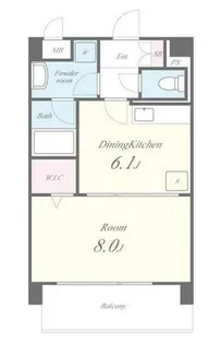 ビヤン北八代【1階】の間取り