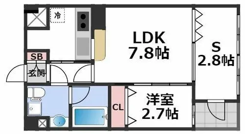WESTRITZ巽(ウエストリッツタツミ)【4階】の間取り