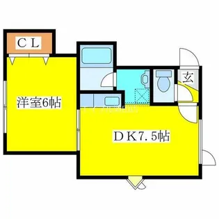 ドリーム里塚Ⅲ【101号室】の間取り