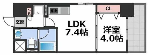 La CASA京橋【2階】の間取り