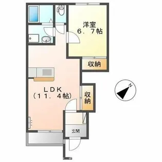 グリーンハイツ【101号室】の間取り
