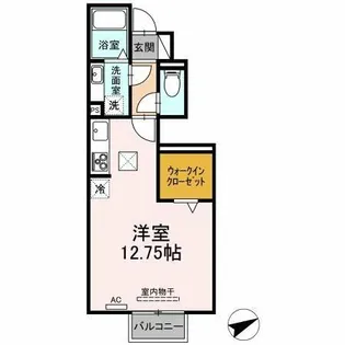 ラフィネ藤川【1階】の間取り