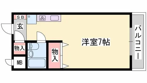 ヴィラ・フィオーレ【103号室】の間取り