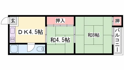 ゆめさきコーポ【305号室】の間取り