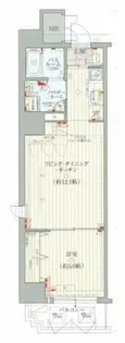 エステムコート難波EASTレオルガ【7階】の間取り