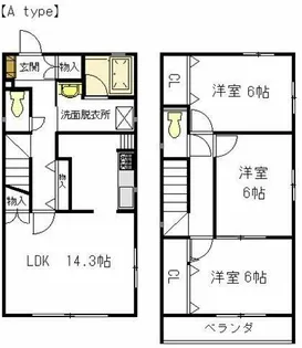 愛知県名古屋市名東区社口2丁目【一戸建】の間取り