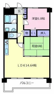 大阪府羽曳野市野々上1丁目【マンション】の間取り