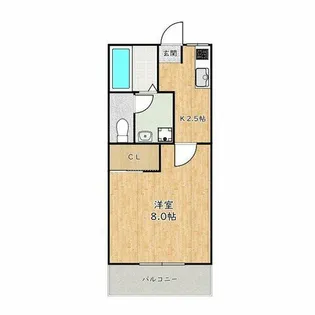大阪府大阪狭山市半田3丁目【マンション】の間取り