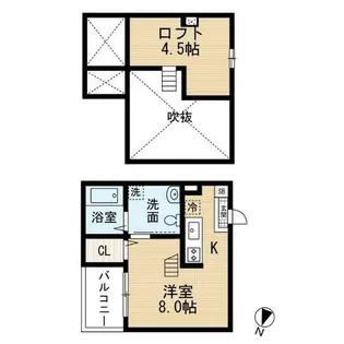 エミアス熱田【205号室】の間取り