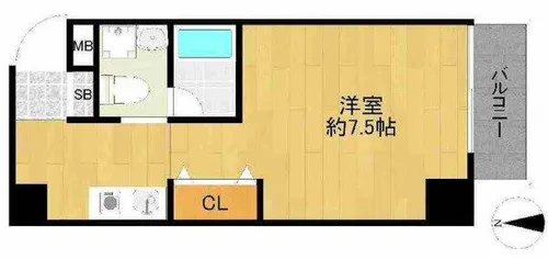 Romisky南久宝寺【9階】の間取り