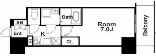 エスリード阿波座ラグジェ【6階】の間取り