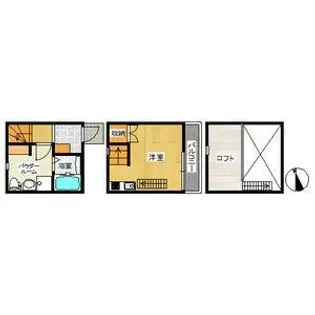 アースクエイク豊【103号室】の間取り