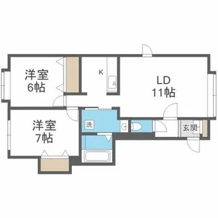 Zermatt【205号室】の間取り
