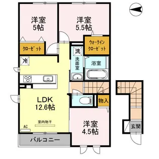 アネシス御立【201号室】の間取り