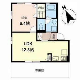 カーサバウムⅡ【1階】の間取り