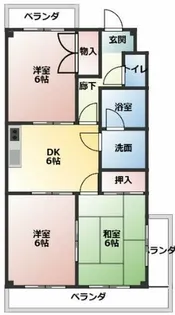 アドバンスオーシャン102【305号室】の間取り