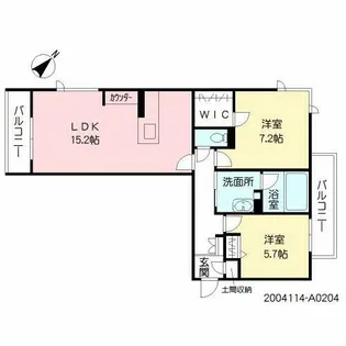 シャーメゾン・ネバーランド【2階】の間取り