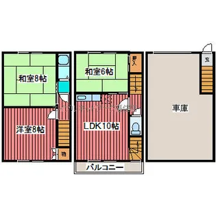 北海道札幌市豊平区福住一条9丁目【テラスハウス】の間取り