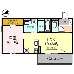 ロウレル【303号室】の間取り