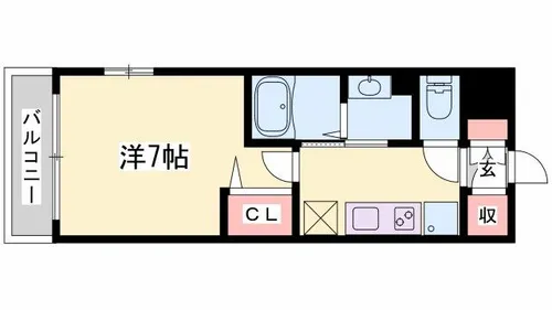 Luxe姫路【208号室】の間取り