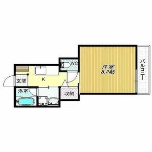 1Kの間取り画像