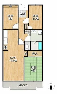 大阪府箕面市箕面5丁目【マンション】の間取り