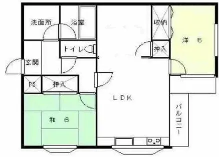 グランディール北畠【4階】の間取り