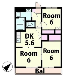 フォレストコーポ【1階】の間取り