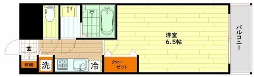 プレサンス天神橋ラ・デュアル【6階】の間取り