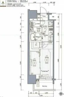 エステムコート名古屋新栄Ⅵ アートテラス【9階】の間取り