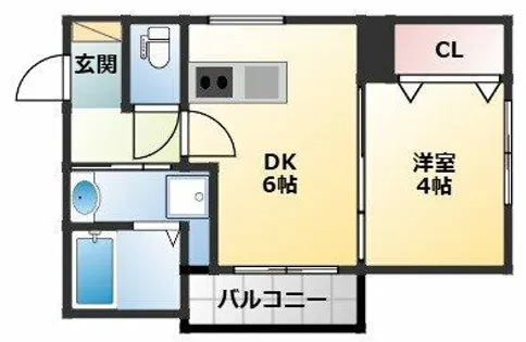 ステラウッド道明寺Ⅱ【1階】の間取り