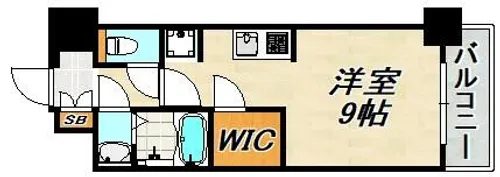 ファーストフィオーレ神戸ピアチェーレ【9階】の間取り