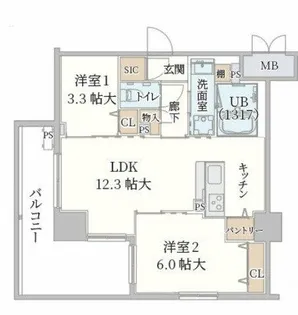 Moruan Residence【604号室】の間取り
