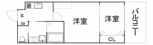 大阪府大阪市都島区中野町4丁目【マンション】の間取り