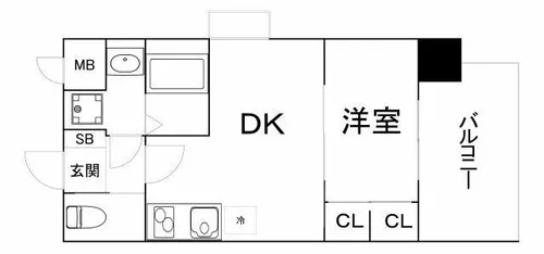 大阪府大阪市北区松ケ枝町【マンション】の間取り