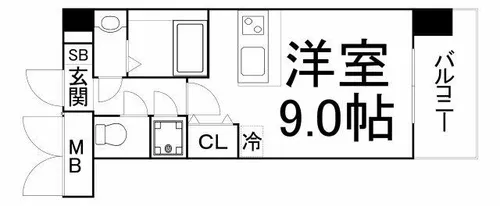 大阪府大阪市天王寺区小橋町【マンション】の間取り