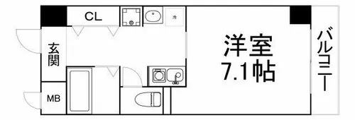 大阪府大阪市天王寺区大道4丁目【マンション】の間取り