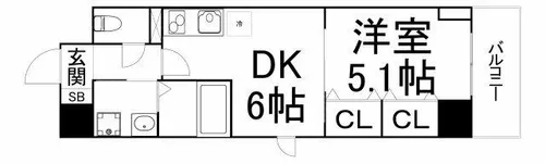 大阪府大阪市北区天神西町【マンション】の間取り