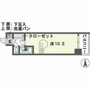 キャメロットパークビュー【4階】の間取り