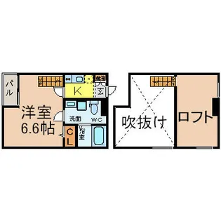 ビルーチェ並木B【2階】の間取り