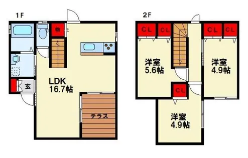福岡県北九州市八幡西区上上津役1丁目【一戸建】の間取り