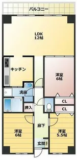 PHOENIX COURT 交野Ⅰ【3階】の間取り