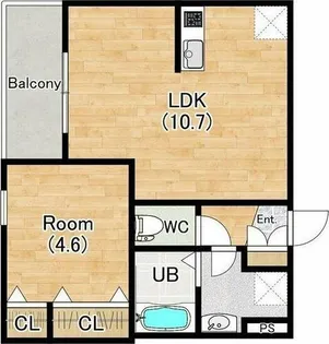 ジーメゾン草刈フォーベル【1階】の間取り