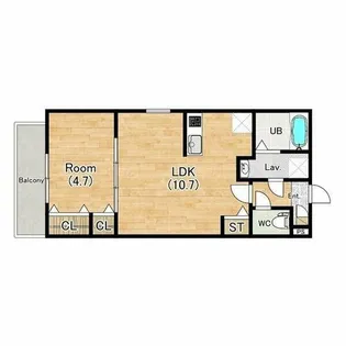(仮称)ジーメゾン草刈フォーベル【2階】の間取り
