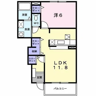 ブリーズ Ⅰ【1階】の間取り
