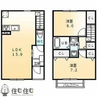 アンティーブ【D号室】の間取り